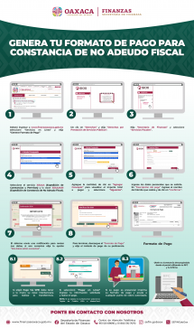 Procedimiento para generar el formato de pago de la constancia de no adeudo fiscal
