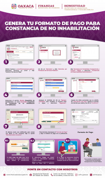 Procedimiento para generar el formato de pago de la constancia de no inhabilitación