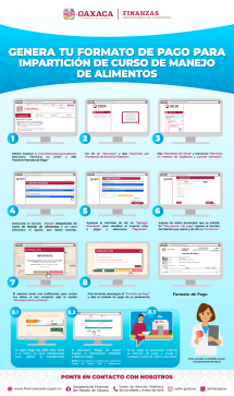Procedimiento para generar el formato de pago de la impartición del curso de manejo de alimentos
